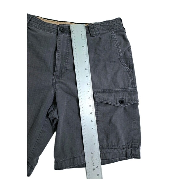 Izod Cargo Shorts Mens 32 Gray Safari Utility Pockets Outdoor Work Ripstop Fish - Picture 8 of 9